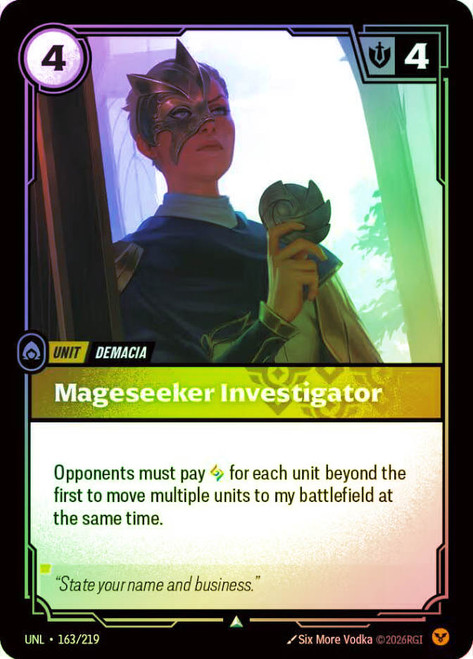 Mageseeker Investigator
Unleashed
Single
Riftbound: League of Legends TCG