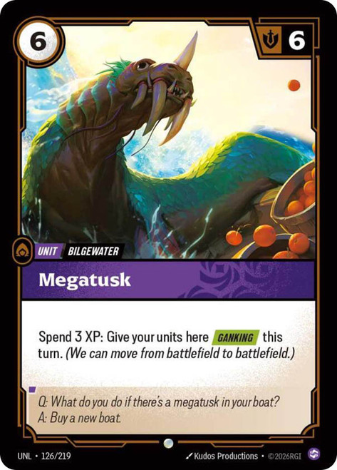 Megatusk
Unleashed
Single
Riftbound: League of Legends TCG
