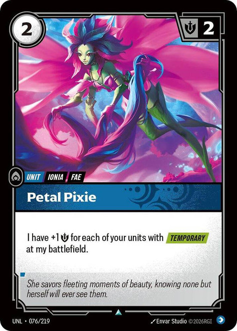 Petal Pixie
Unleashed
Single
Riftbound: League of Legends TCG