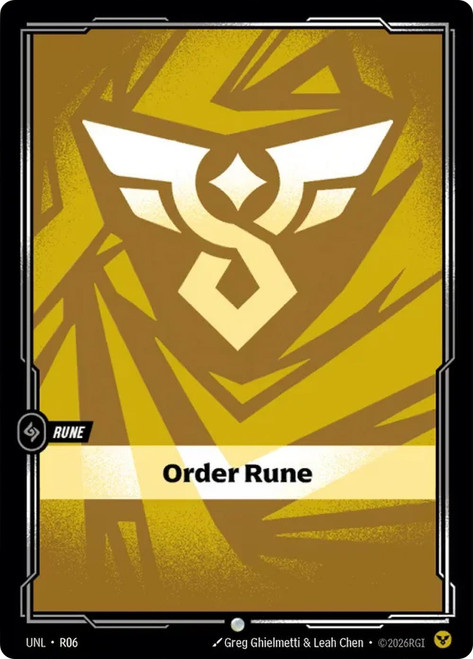 Order Rune
Unleashed
Single
Riftbound: League of Legends TCG