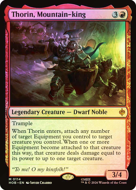 Thorin, Mountain-king
The Hobbit
Single
Magic: The Gathering