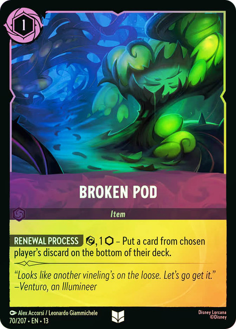 Broken Pod
Attack of the Vine!
Single
Lorcana