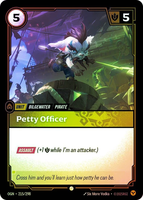 Petty Officer
Origins
Single
Riftbound: League of Legends TCG