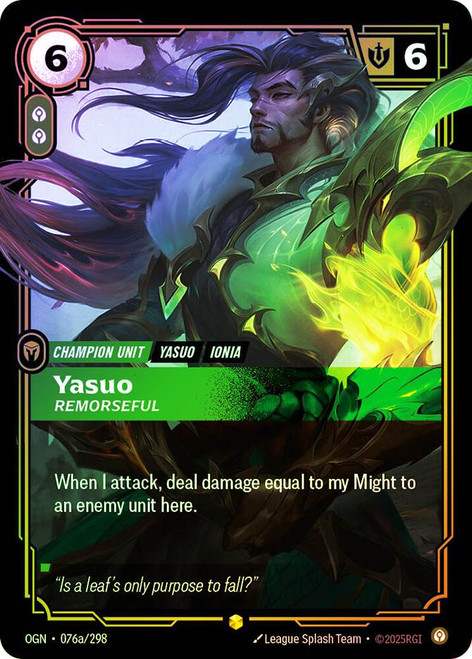 Yasuo - Remorseful (Alternate Art) | Origins | Star City Games