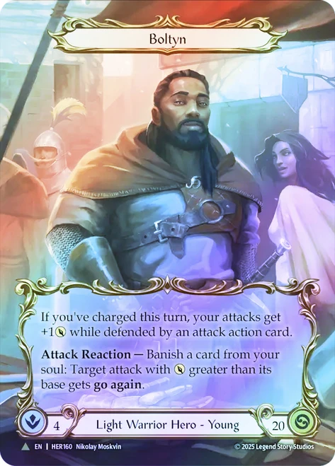 Boltyn (Skirmish)
Promotional Cards
Single
Flesh and Blood