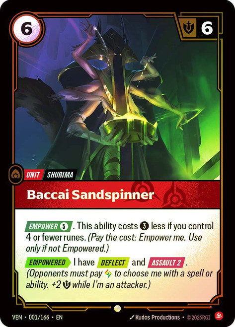 Baccai Sandspinner
Vendetta
Single
Riftbound: League of Legends TCG