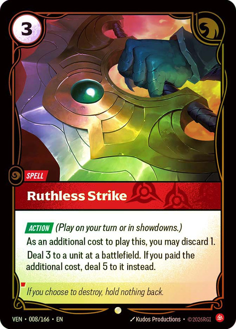 Ruthless Strike
Vendetta
Single
Riftbound: League of Legends TCG