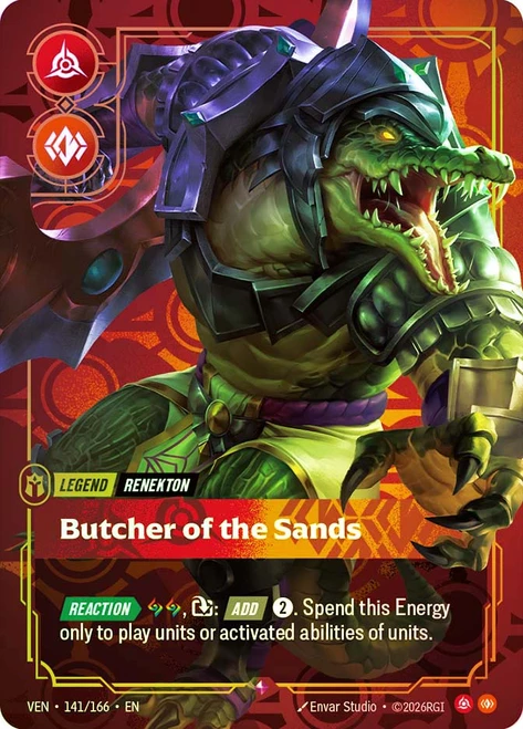 Renekton - Butcher of the Sands
Vendetta
Single
Riftbound: League of Legends TCG
