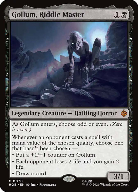 Gollum, Riddle Master
The Hobbit
Single
Magic: The Gathering