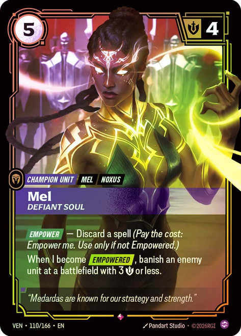 Mel - Defiant Soul
Vendetta
Single
Riftbound: League of Legends TCG