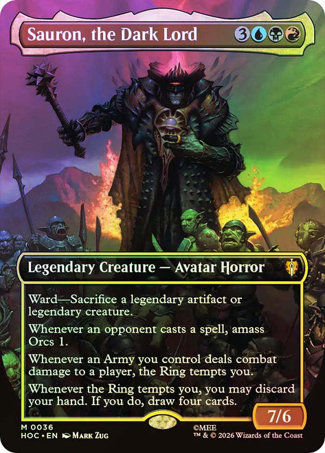 sauron commander deck mtg Sauron, the Dark Lord LotR THE RING TEMPS YOU AMASS ORCS Magic Cus – CommanderComplete you may discard your hand Sauron Commander Deck — Fully