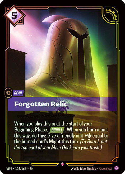 Forgotten Relic
Vendetta
Single
Riftbound: League of Legends TCG