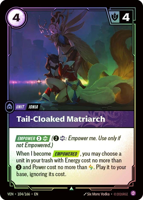 Tail-Cloaked Matriarch
Vendetta
Single
Riftbound: League of Legends TCG