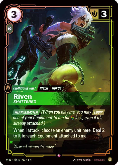 Riven - Shattered
Vendetta
Single
Riftbound: League of Legends TCG