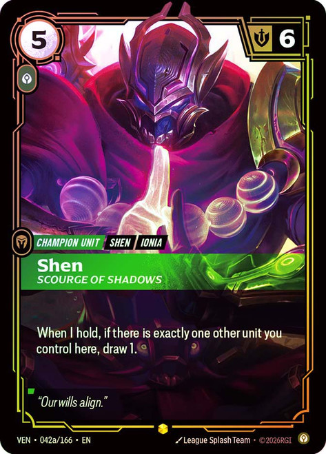Shen - Scourge of Shadows
Vendetta
Single
Riftbound: League of Legends TCG