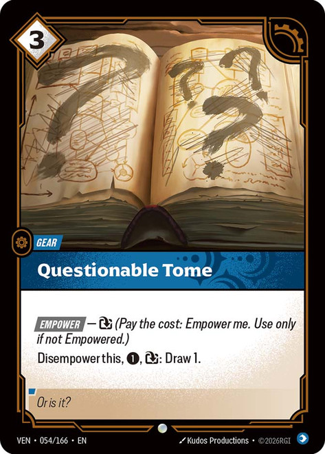 Questionable Tome
Vendetta
Single
Riftbound: League of Legends TCG