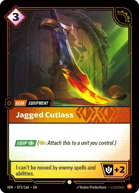 Jagged Cutlass
Vendetta
Single
Riftbound: League of Legends TCG