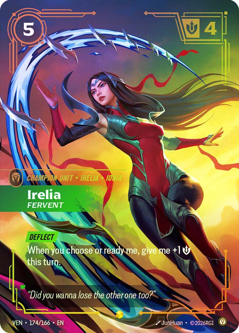 Irelia - Fervent
Vendetta
Single
Riftbound: League of Legends TCG