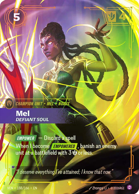 Mel - Defiant Soul
Vendetta
Single
Riftbound: League of Legends TCG
