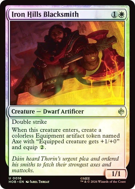 Iron Hills Blacksmith
The Hobbit
Single
Magic: The Gathering
