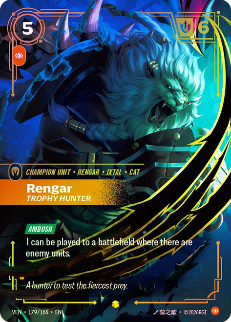 Rengar - Trophy Hunter
Vendetta
Single
Riftbound: League of Legends TCG