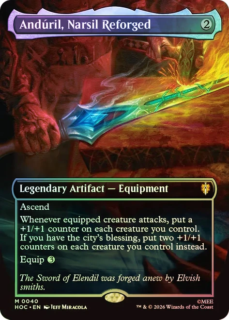 Anduril, Narsil Reforged
The Hobbit Commander
Single
Magic: The Gathering