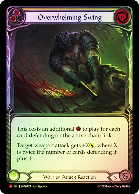 Overwhelming Swing
Mastery Pack Warrior
Single
Flesh and Blood