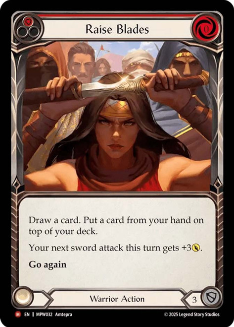 Raise Blades
Mastery Pack Warrior
Single
Flesh and Blood