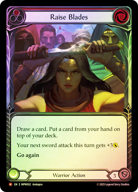 Raise Blades
Mastery Pack Warrior
Single
Flesh and Blood