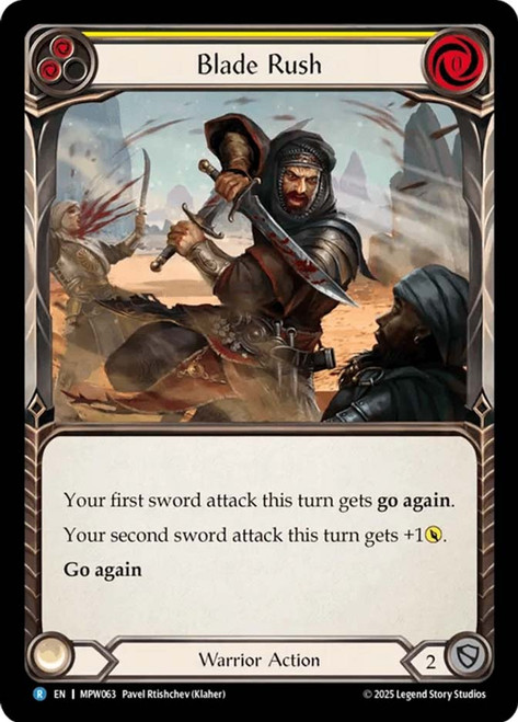Blade Rush
Mastery Pack Warrior
Single
Flesh and Blood