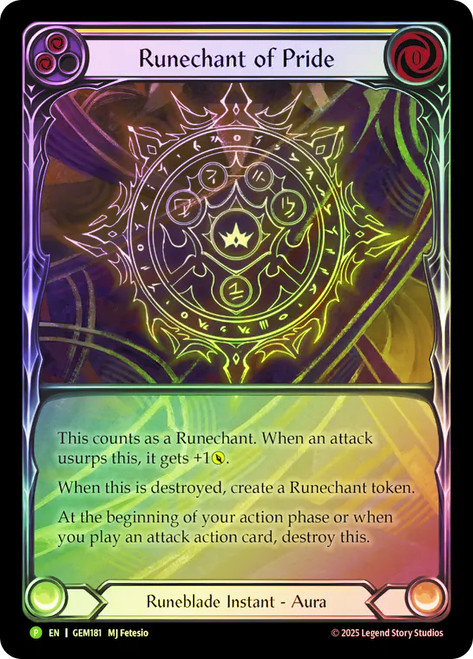 Runechant of Pride (GEM Pack)
GEM Pack
Single
Flesh and Blood
