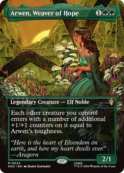 Arwen, Weaver of Hope
The Hobbit Commander
Single
Magic: The Gathering