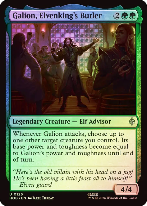 Galion, Elvenking's Butler
The Hobbit
Single
Magic: The Gathering