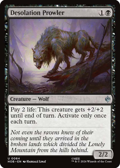 Desolation Prowler
The Hobbit
Single
Magic: The Gathering