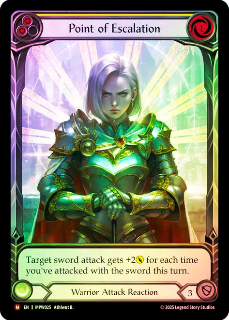 Point of Escalation
Mastery Pack Warrior
Single
Flesh and Blood