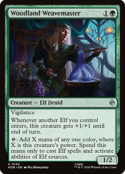 Woodland Weavemaster
The Hobbit
Single
Magic: The Gathering