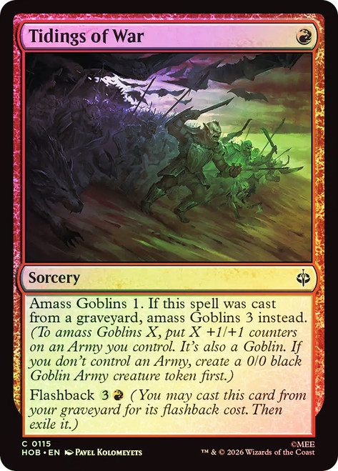 Tidings of War
The Hobbit
Single
Magic: The Gathering