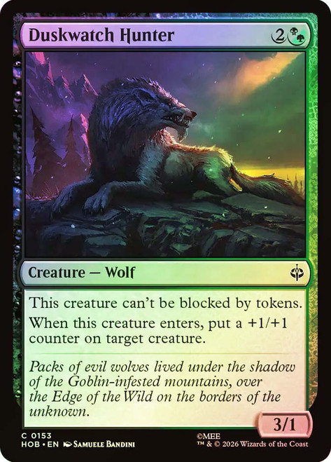 Duskwatch Hunter
The Hobbit
Single
Magic: The Gathering