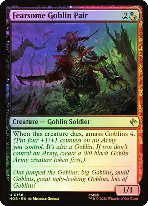 Fearsome Goblin Pair
The Hobbit
Single
Magic: The Gathering