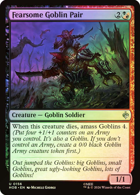 Fearsome Goblin Pair
The Hobbit
Single
Magic: The Gathering
