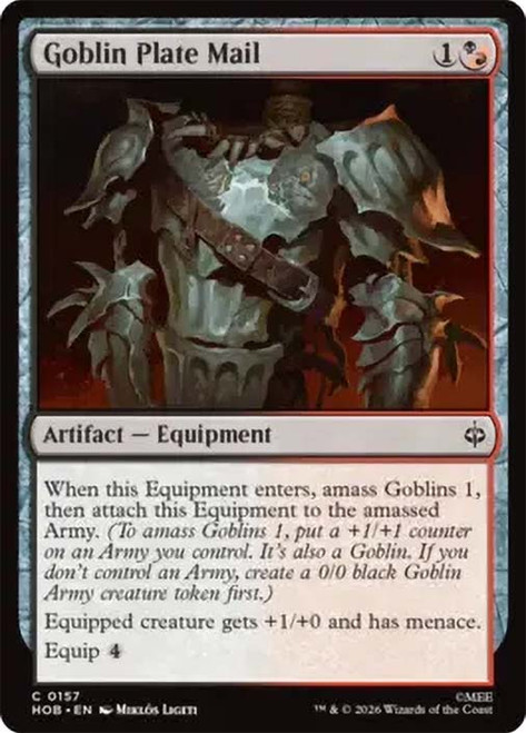 Goblin Plate Mail
The Hobbit
Single
Magic: The Gathering