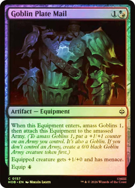 Goblin Plate Mail
The Hobbit
Single
Magic: The Gathering