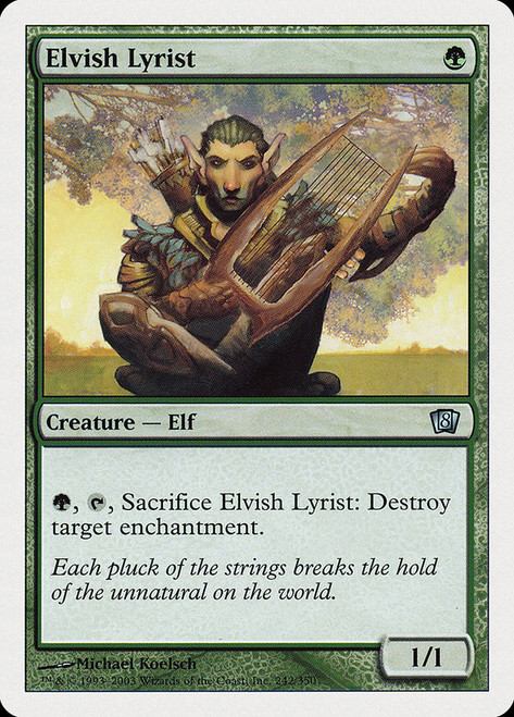 Elvish Lyrist\n8th Edition\nSingle\nMagic The Gathering