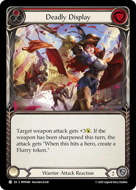 Deadly Display (Red)
Mastery Pack Warrior
Single
Flesh and Blood