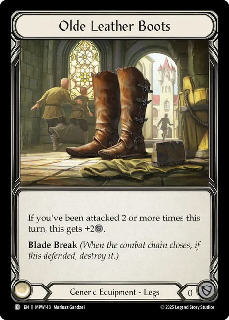 Olde Leather Boots
Mastery Pack Warrior
Single
Flesh and Blood