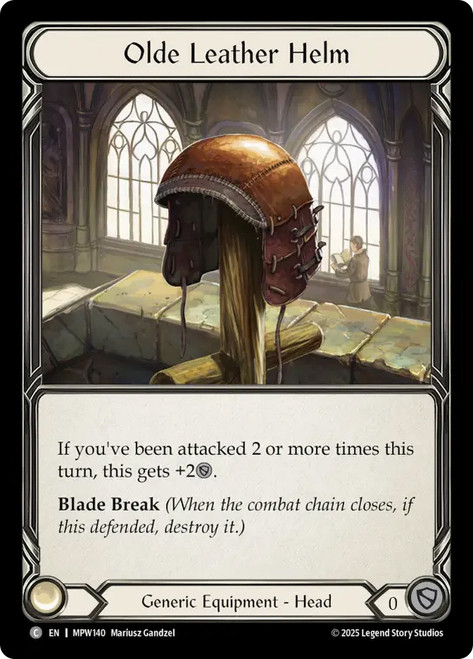 Olde Leather Helm
Mastery Pack Warrior
Single
Flesh and Blood