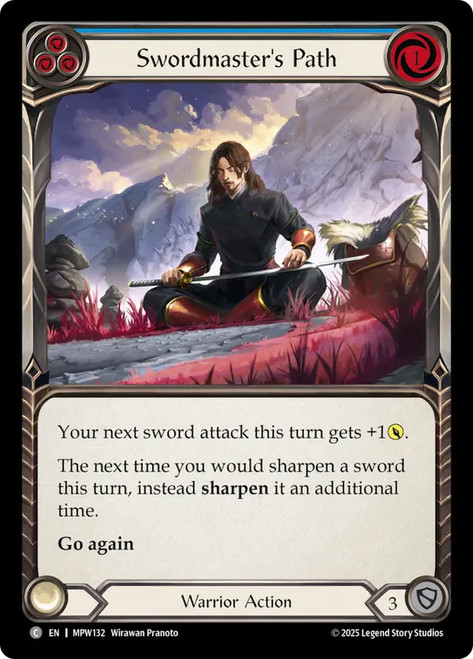 Swordmaster's Path (Blue)
Mastery Pack Warrior
Single
Flesh and Blood