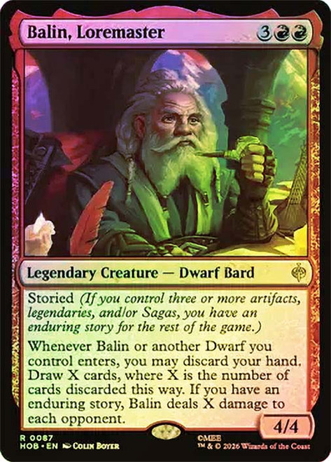 Balin, Loremaster
The Hobbit
Single
Magic: The Gathering