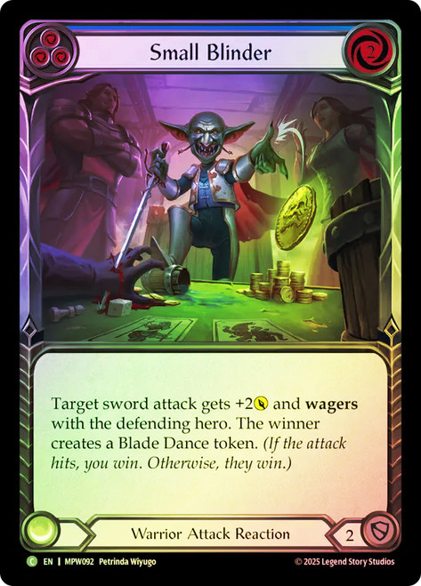 Small Blinder (Blue)
Mastery Pack Warrior
Single
Flesh and Blood