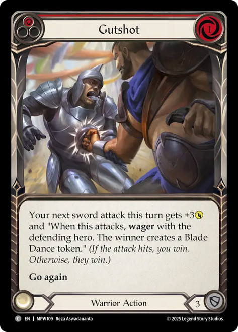 Gutshot (Red)
Mastery Pack Warrior
Single
Flesh and Blood